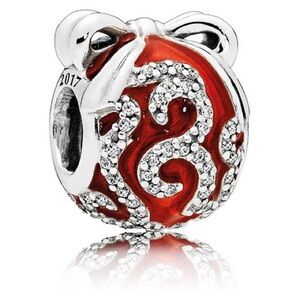 Authentic PANDORA retired Limited Edition 2017 Bright Ornament Charm Red B800641